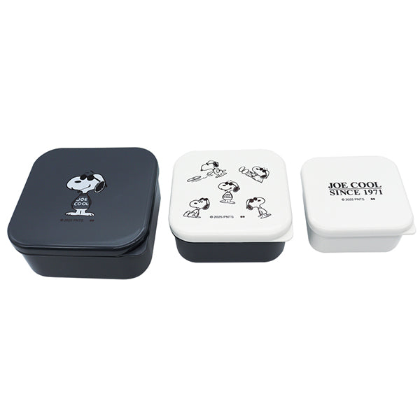 スヌーピー シールランチボックス 3個セット (ジョー・クールシリーズ)