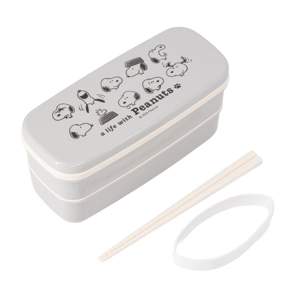 スヌーピー 2段ランチボックス (A LIFE WITH PEANUTS)