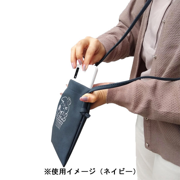 スヌーピー ばね口ネックポーチ (75th/ロゴ)