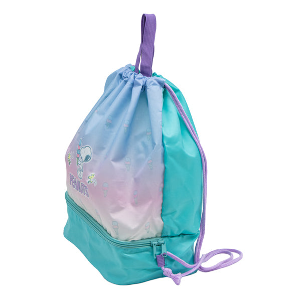 スヌーピー 2層ナップサック (ミント)