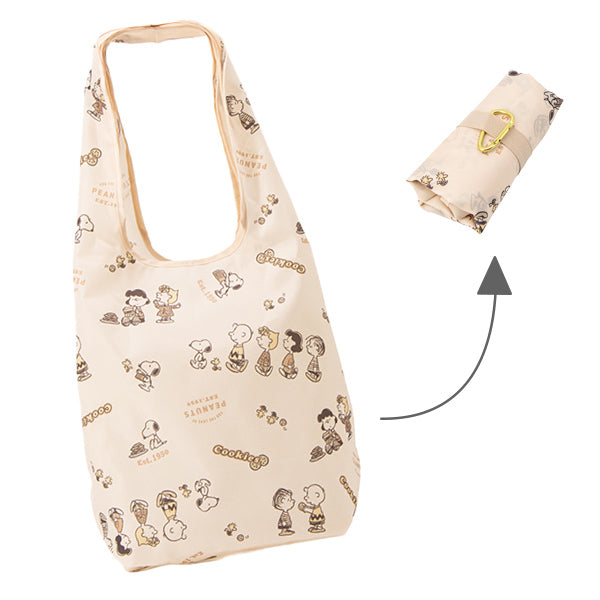 スヌーピー カラビナ付き底マチエコバック (COOKIE!)