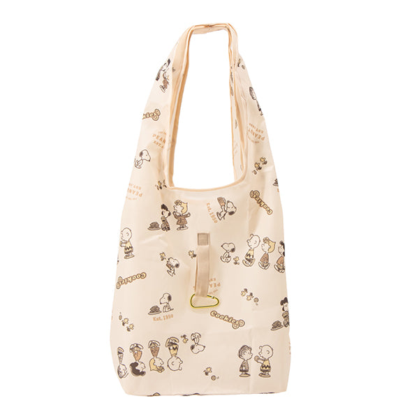 スヌーピー カラビナ付き底マチエコバック (COOKIE!)
