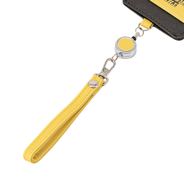 スヌーピー リール付きパスケース (イエロー)