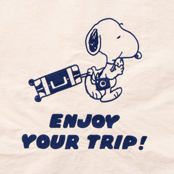 スヌーピー トートバッグ (ホワイト/enjoy your trip)