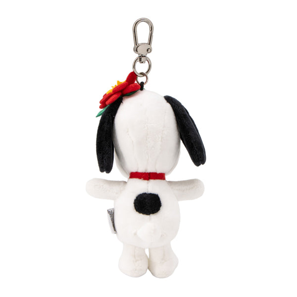 SNOOPY GARDEN ぬいぐるみキーリング(椿の花/スヌーピー)