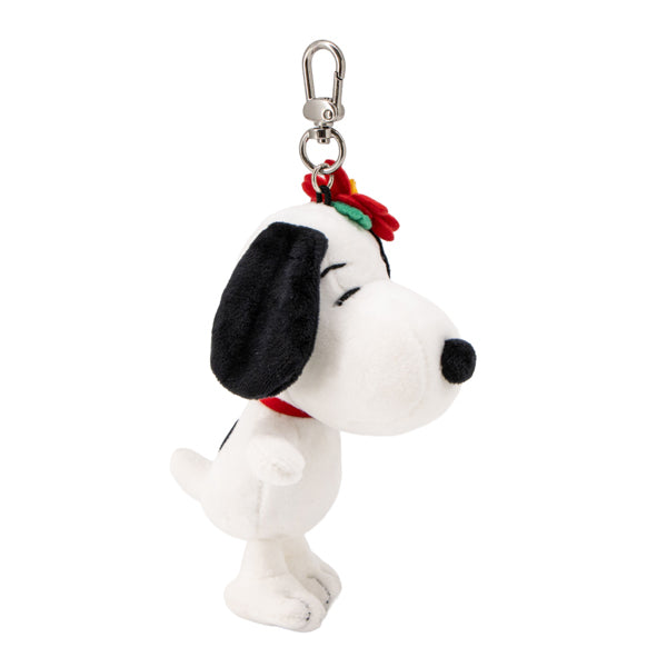 SNOOPY GARDEN ぬいぐるみキーリング(椿の花/スヌーピー)
