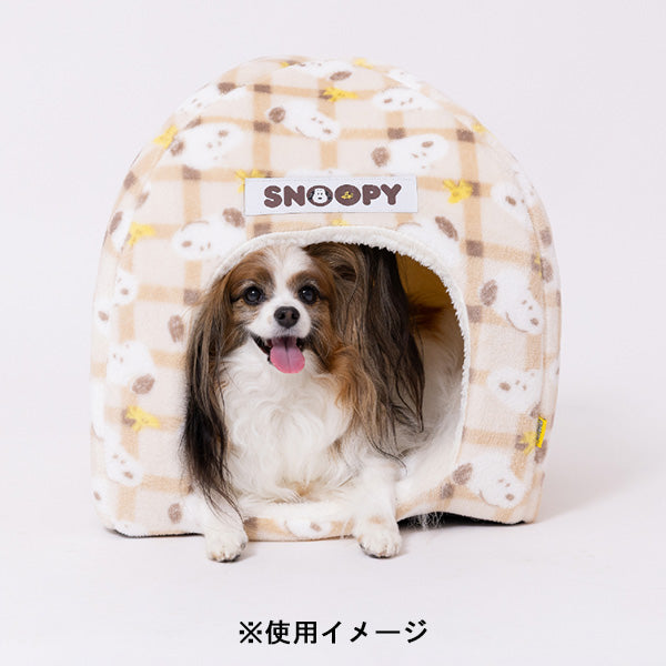 スヌーピー チェックボアドームベッド