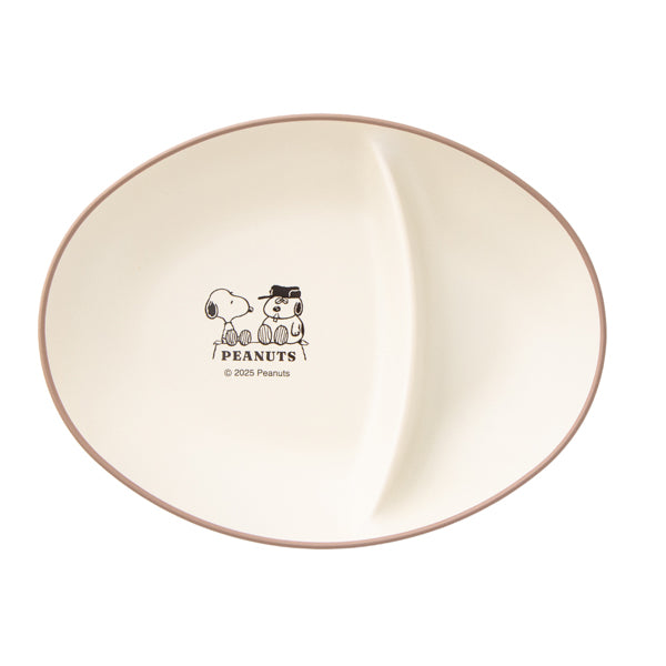 スヌーピー オーバルプレート仕切り付き (CONTENT&HAPPY)