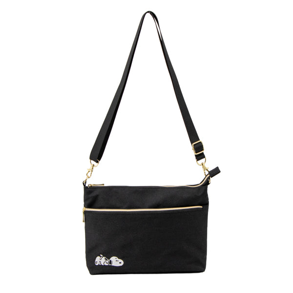 スヌーピー 横長Wファスナーショルダーバッグ (Take it easy)