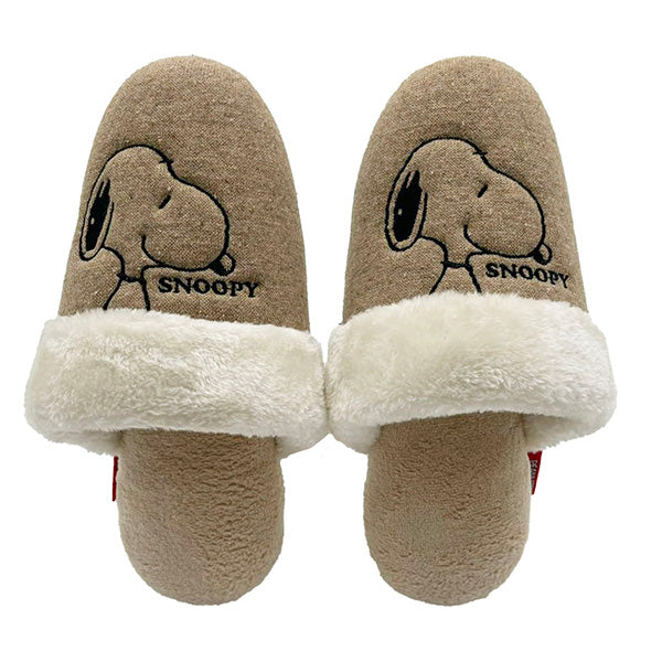 スヌーピー ボアスリッパ  (スヌーピー/グレー)