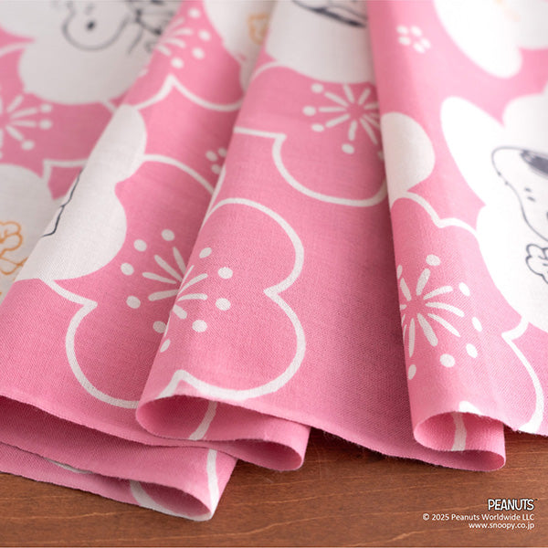 スヌーピー かまわぬ てぬぐい (梅文様スヌーピー)