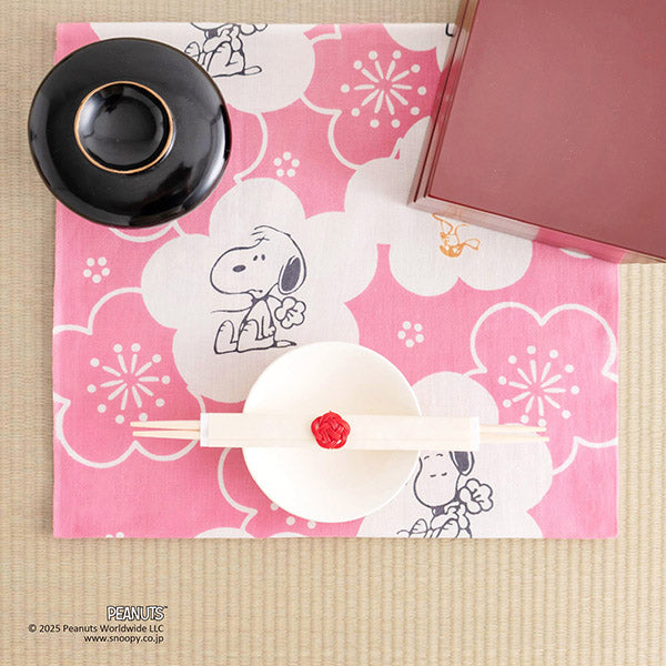 スヌーピー かまわぬ てぬぐい (梅文様スヌーピー)