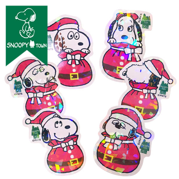 スヌーピー ホログラムステッカー6枚セット (Can’t wait for Christmas!!)