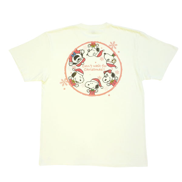 スヌーピー クリスマスTシャツ ホワイト (Can’t wait for Christmas!!)
