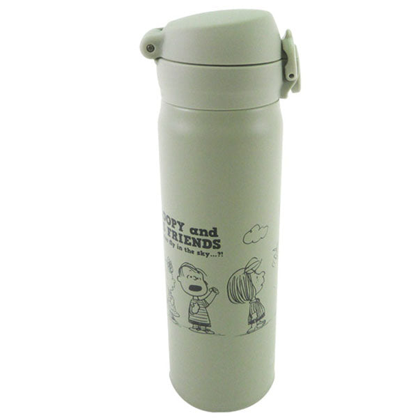 スヌーピー サーモス0.5L (凧揚げ/オリーブグリーン)