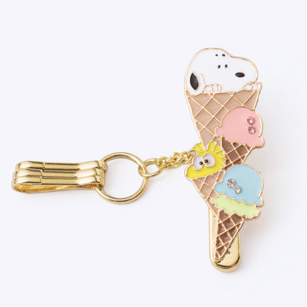 バッグキークリップmini・PEANUTS (アイスとスヌーピーたち)