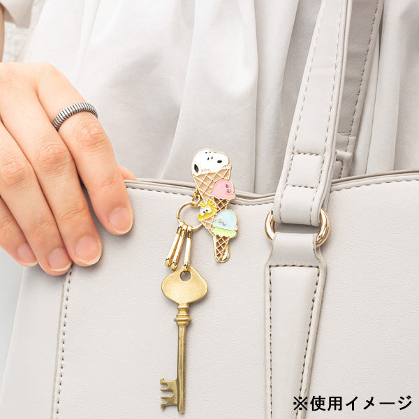 バッグキークリップmini・PEANUTS (アイスとスヌーピーたち)
