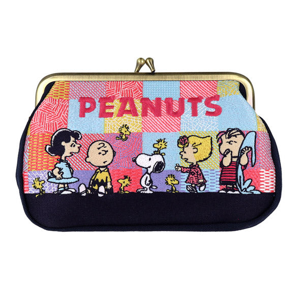 スヌーピー 畳刺繍ペンポーチ がま口 (フレンズ/NewLifeCollection)