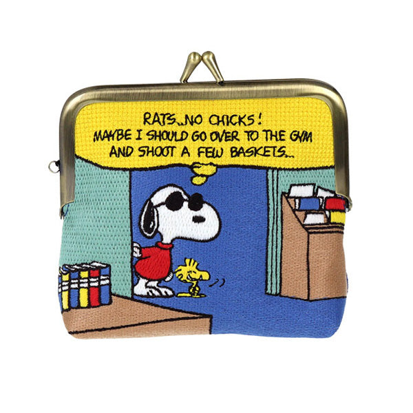 スヌーピー 畳刺繍ミニポーチ がま口 (ブック/NewLifeCollection)