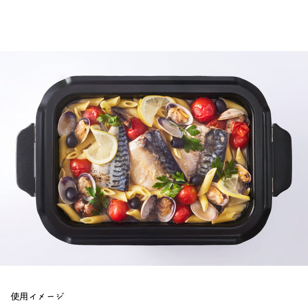 【おかいものSNOOPY限定】BRUNOコンパクトホットプレート&セラミックコート鍋セット (SNOOPY&Woodstock/キャストブラック)