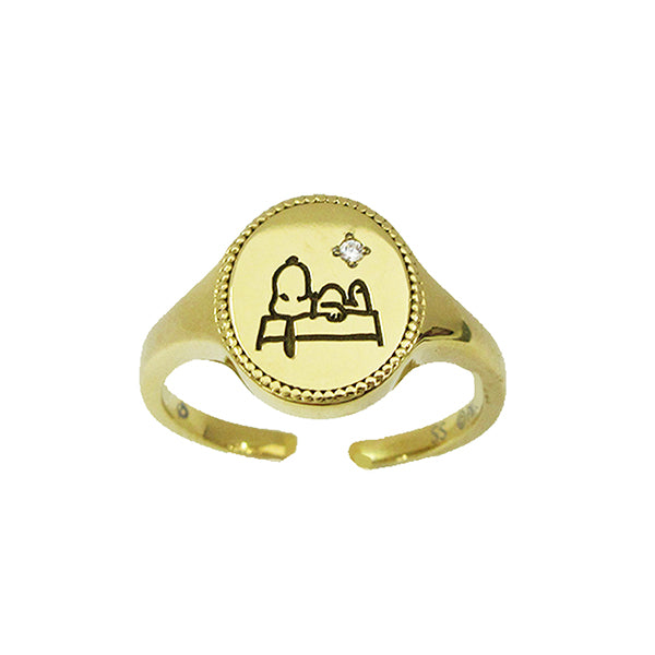 PEANUTS 「phitenモデル」スヌーピー オーバル型 ドッグハウスリング