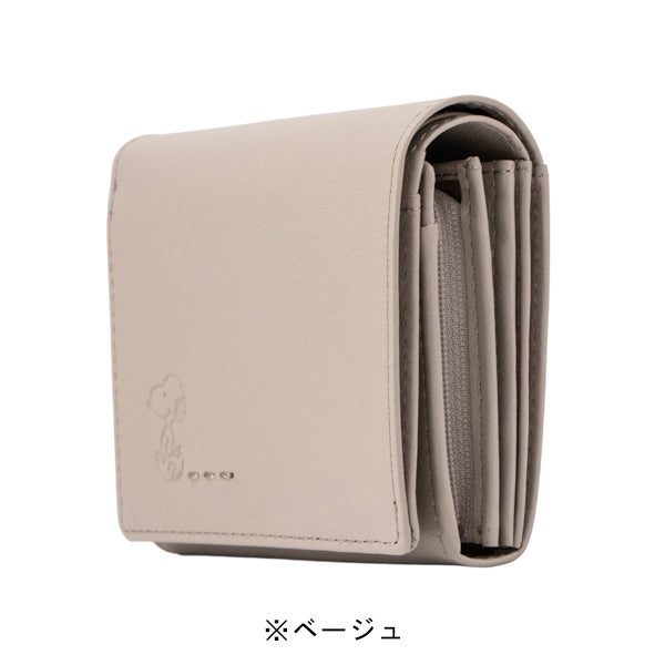 スヌーピー 2ルーム二つ折財布 (ステッチシリーズ)