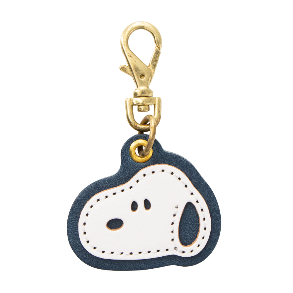 スヌーピー 栃木レザーチャーム(ネイビー/小さな革工房)