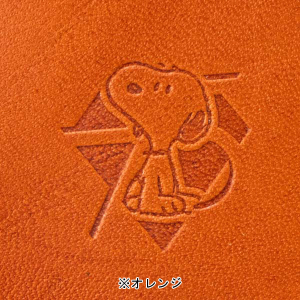 スヌーピー 栃木レザー75th パスケース