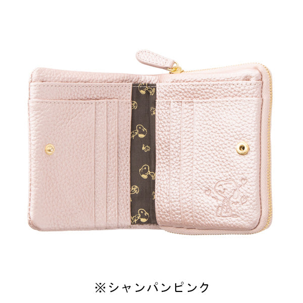 スヌーピー 二つ折れ財布 (かるふわシリーズ)