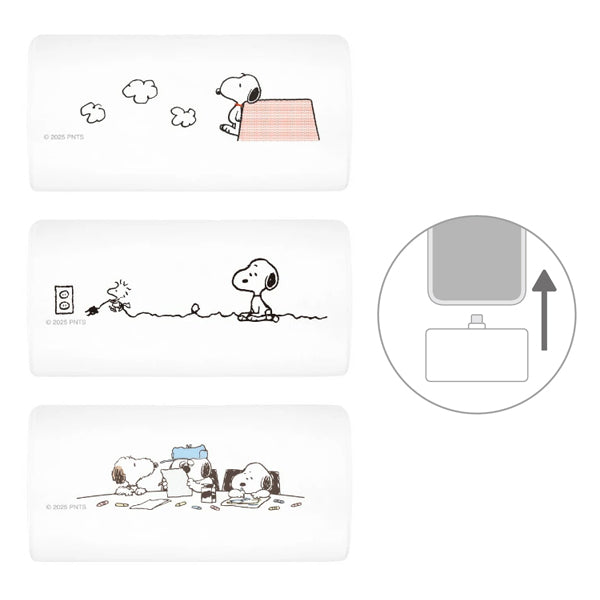 スヌーピー USB Type-C コネクタ付き リチウムイオン充電器 4000mAh