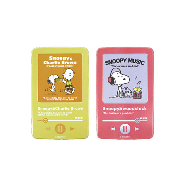 スヌーピー シークレットミュージックプレイヤー風缶バッジ
