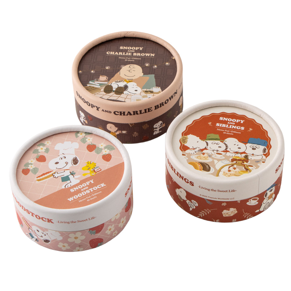 スヌーピー 丸箱入りメモ (Love&Sweetsシリーズ)