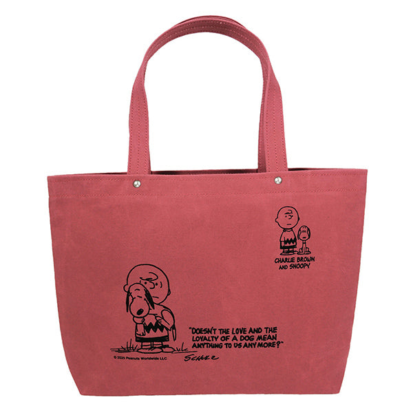 PEANUTS×一澤信三郎帆布コラボ トートバッグ中 (赤)