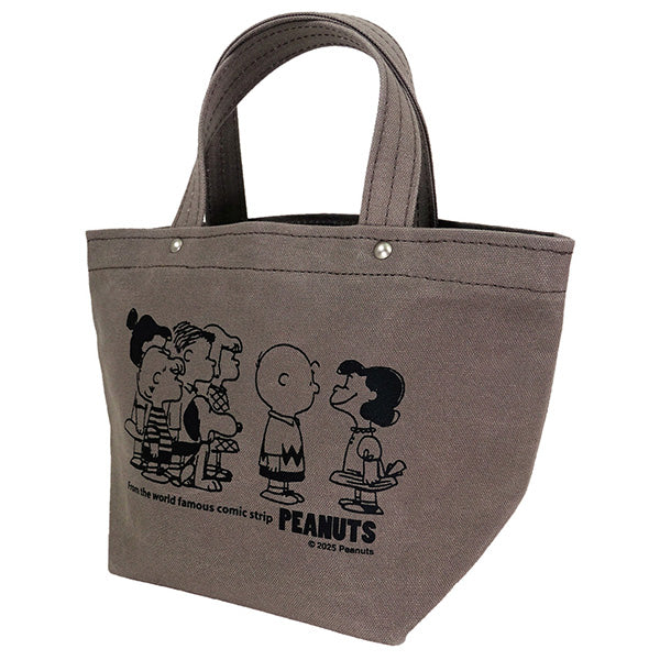 PEANUTS×一澤信三郎帆布コラボ トートバッグ小 (グレー)