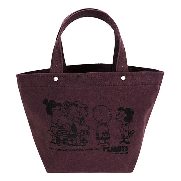 PEANUTS×一澤信三郎帆布コラボ トートバッグ小 (紫)