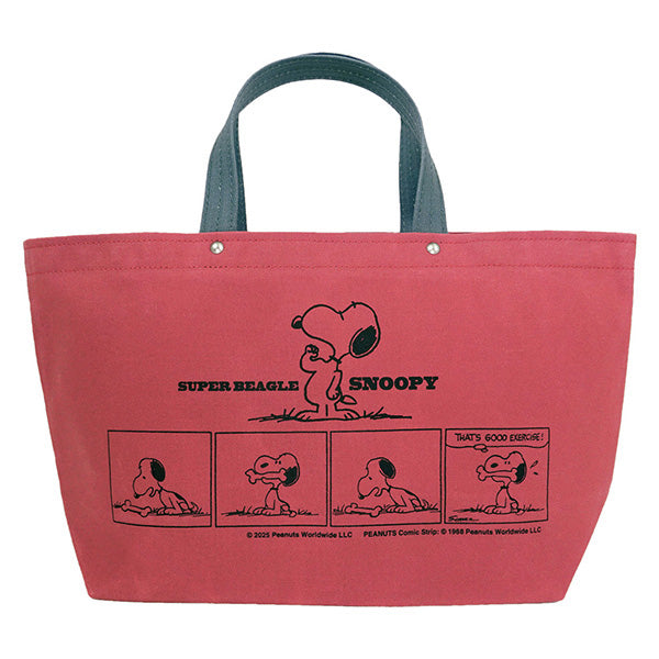 PEANUTS×一澤信三郎帆布コラボ トートバッグ ヨコ中 (赤/青ねず)