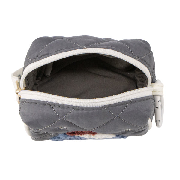 スヌーピー カラビナ付きミニポーチ (ワンポイント/ぬくぬくほっこりウィンター)