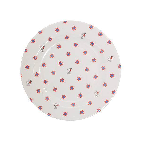 Peanuts LIFE&TIMESオリジナル「マリナ&ミツコ」コラボレーション プレート(直径17.4cm/ビーディッドフラワー 17.4)