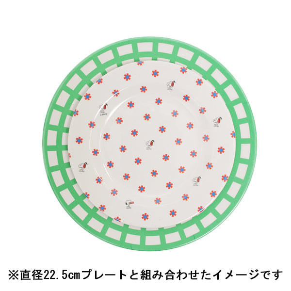 Peanuts LIFE&TIMESオリジナル「マリナ&ミツコ」コラボレーション プレート(直径17.4cm/ビーディッドフラワー 17.4)