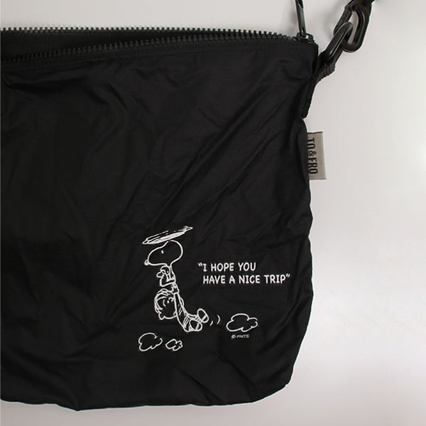 Peanuts LIFE&TIMESオリジナル「TO&FRO」コラボレーション ショルダーバッグ (ブラック)