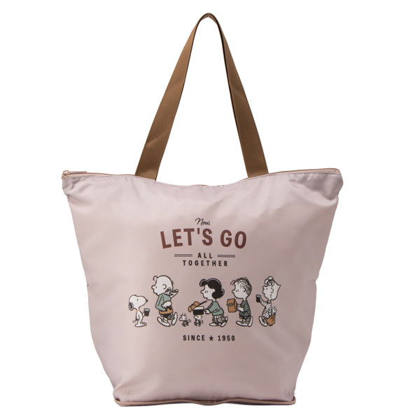 スヌーピー Wスペース保冷サポートエコバッグ (てくてく ピーナッツ)