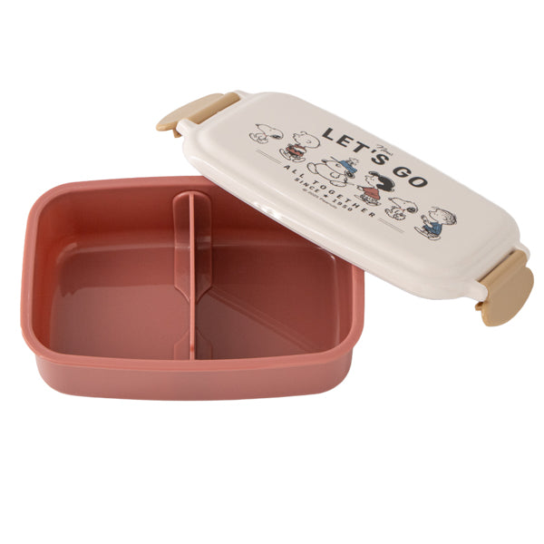 スヌーピー 1段ランチボックス (てくてくピーナッツ)