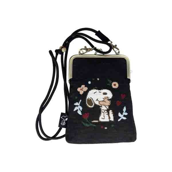 スヌーピー ゴブラン織 マルチショルダーポーチ がま口 (NewLifeCollection)