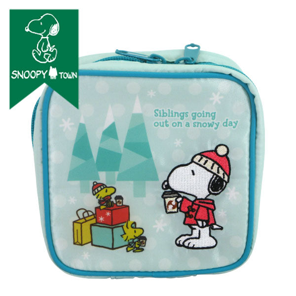 スヌーピー スクエアポーチ (ブラザーシリーズ snowy day)