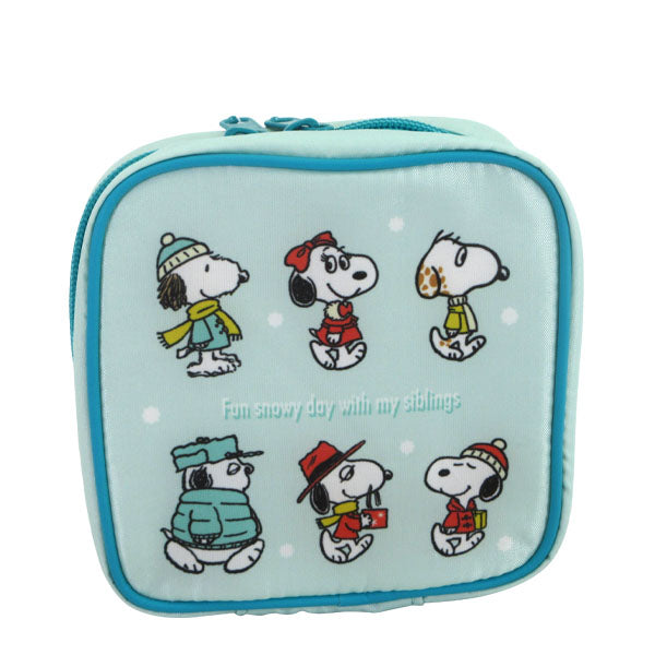 スヌーピー スクエアポーチ (ブラザーシリーズ snowy day)