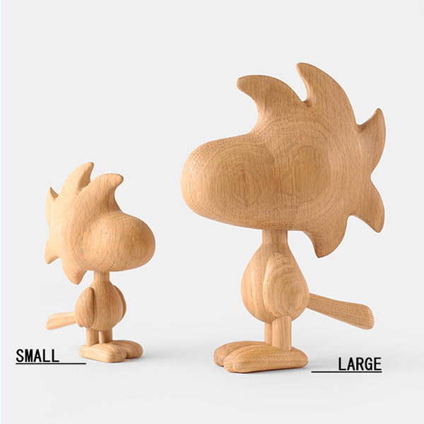 『BOYHOOD』北欧の天然オーク材オブジェ SNOOPY(ウッドストック) SMALL