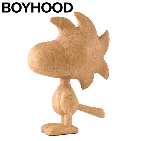 『BOYHOOD』北欧の天然オーク材オブジェ SNOOPY(ウッドストック) LARGE