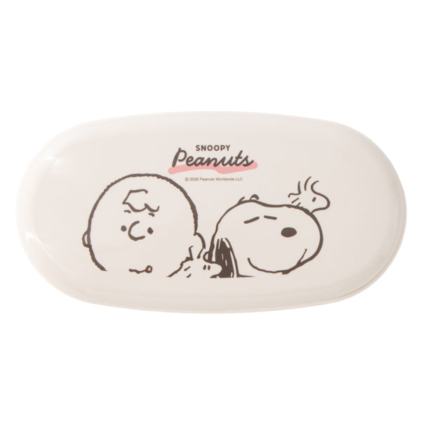 スヌーピー 楕円レンジ2段ランチボックス (ぎゅっとよりあう)