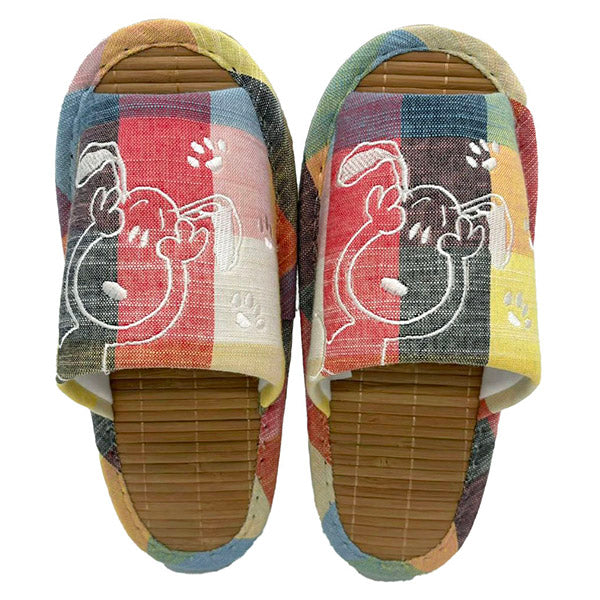 スヌーピー 竹外縫いスリッパ (ピンク)