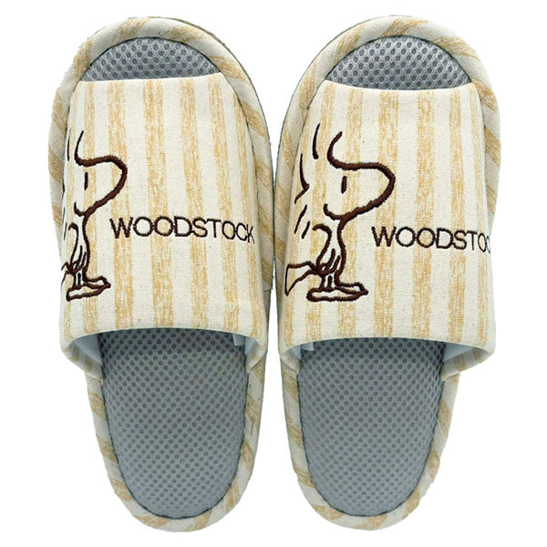 スヌーピー メッシュ外縫いスリッパ (ウッドストックメッシュ/イエロー)